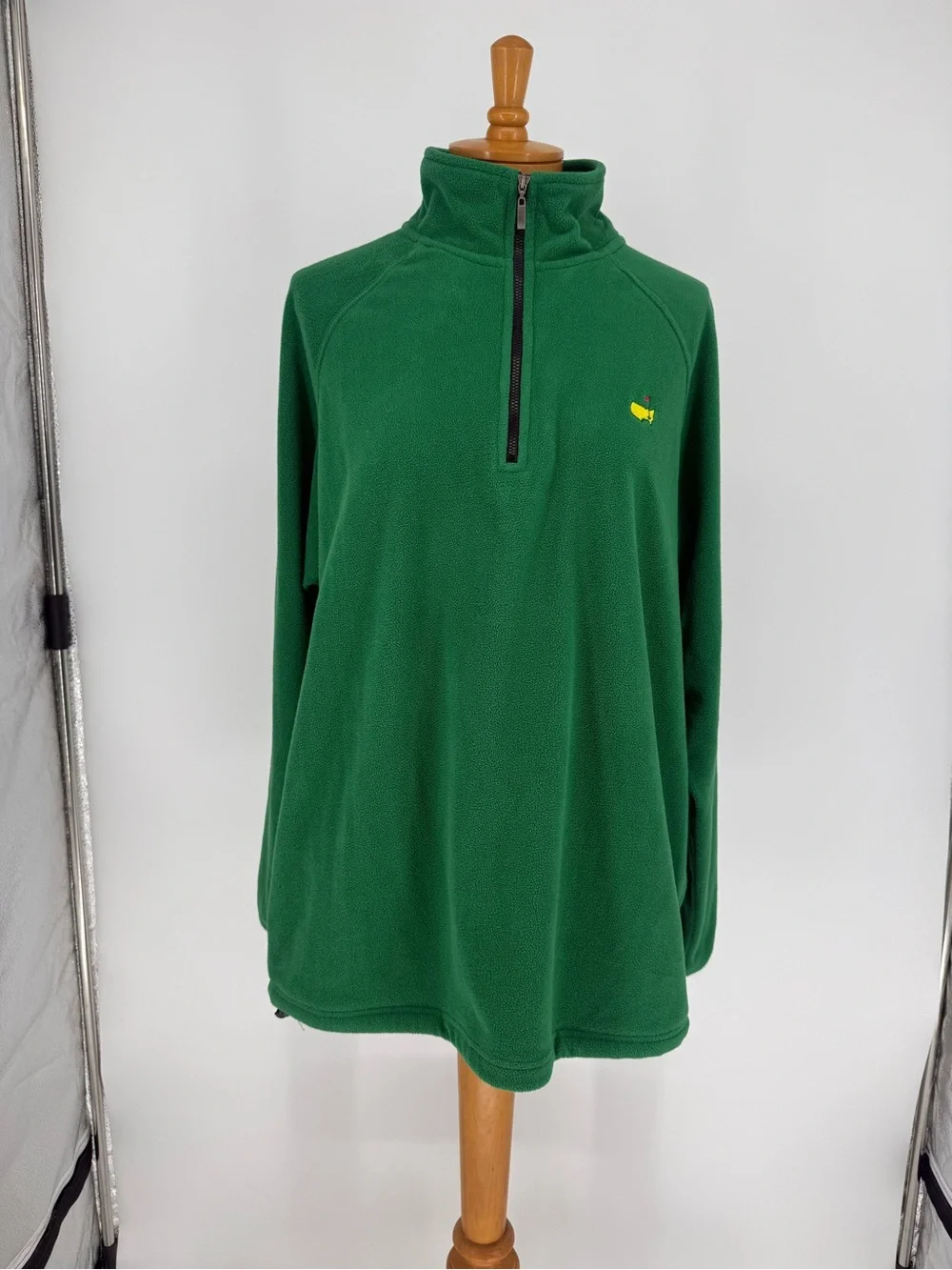Masters Collection Classic Green Half-Zip Fleece Pullover size Large